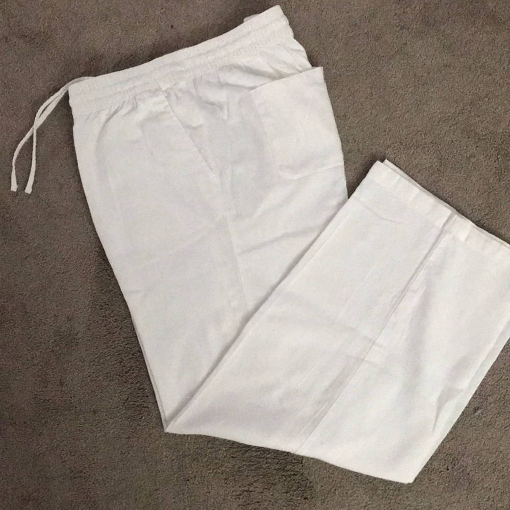 White linen pant